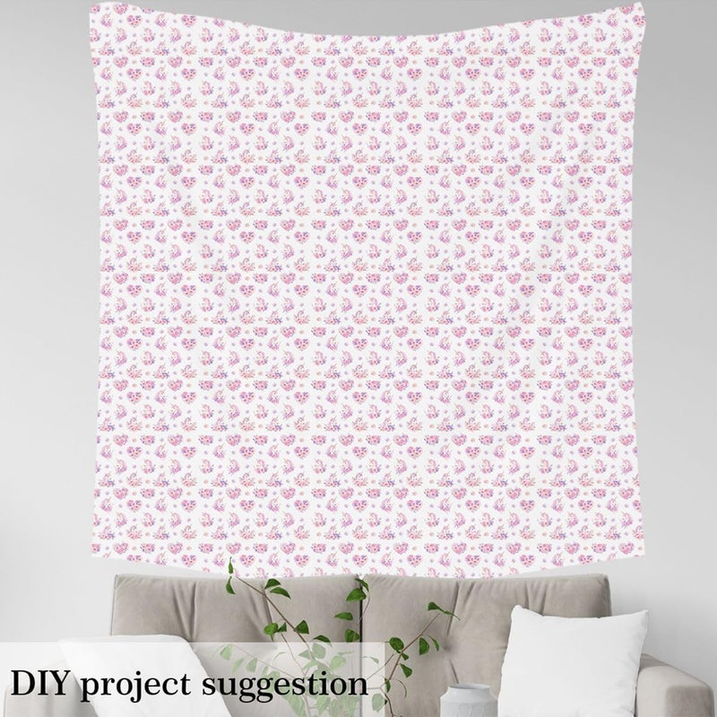 jejeloiu Unicorn Fabric by The Yard Flower Unicorn Colorful Upholstery Fabric Cute Animal Soft Flannel Indoor Decor for DIY Sewing Craft Projects Dreamy Horse Printed 3 Yards - Image 3