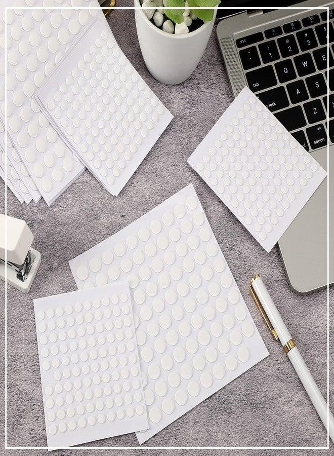 JUNEBRUSHS 1500 Pieces Double Sided Acrylic Clear Sticky Dots, 10mm, Removable, Transparent, Water Resistant, Multi Surface, Arts And Craft, Indoor - Image 5