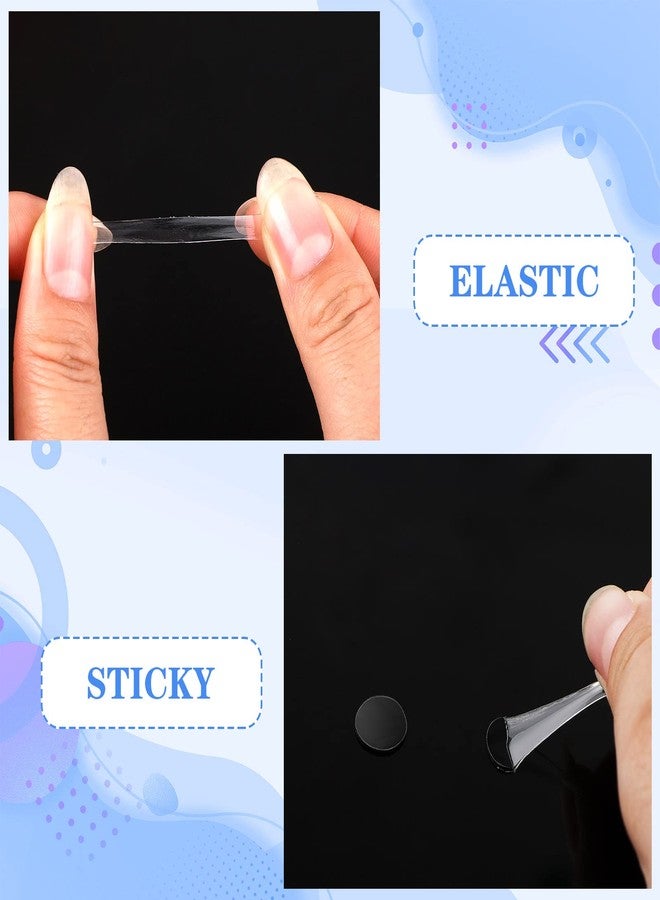 JUNEBRUSHS 1500 Pieces Double Sided Acrylic Clear Sticky Dots, 10mm, Removable, Transparent, Water Resistant, Multi Surface, Arts And Craft, Indoor - Image 3