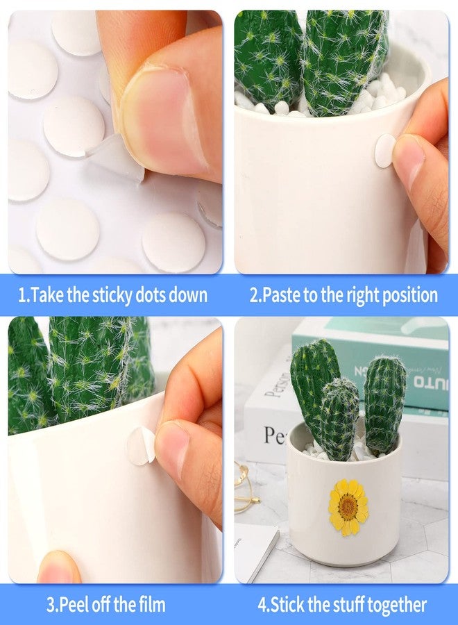 JUNEBRUSHS 1500 Pieces Double Sided Acrylic Clear Sticky Dots, 10mm, Removable, Transparent, Water Resistant, Multi Surface, Arts And Craft, Indoor - Image 4