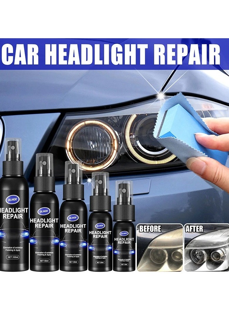 OUHOE Car Headlight Repair Fluid, Convenient Portable Auto Headlight Restoration Liquid, Long Lasting Innovative Headlight Repair Polish, Scratch Removal Spray for Head Light Lens, (1pc 10ml)  - Image 2