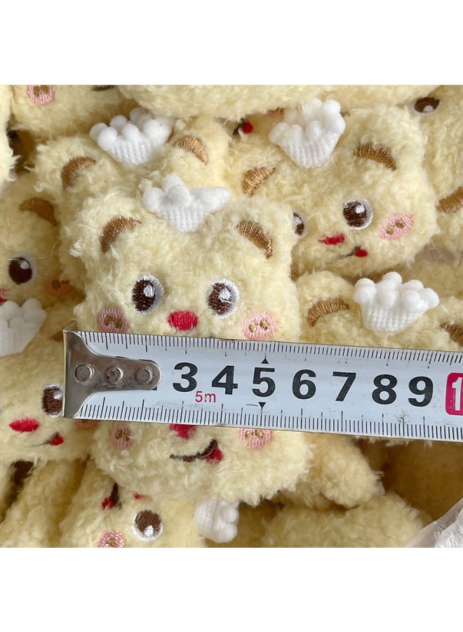 Chef Hat Butter Bear Cartoon Plush Animal DIY Accessories Decorative Accessories Hat Clothing Accessories Socks Hair Card-Specifications:Chef Hat Butter Bear - Image 4