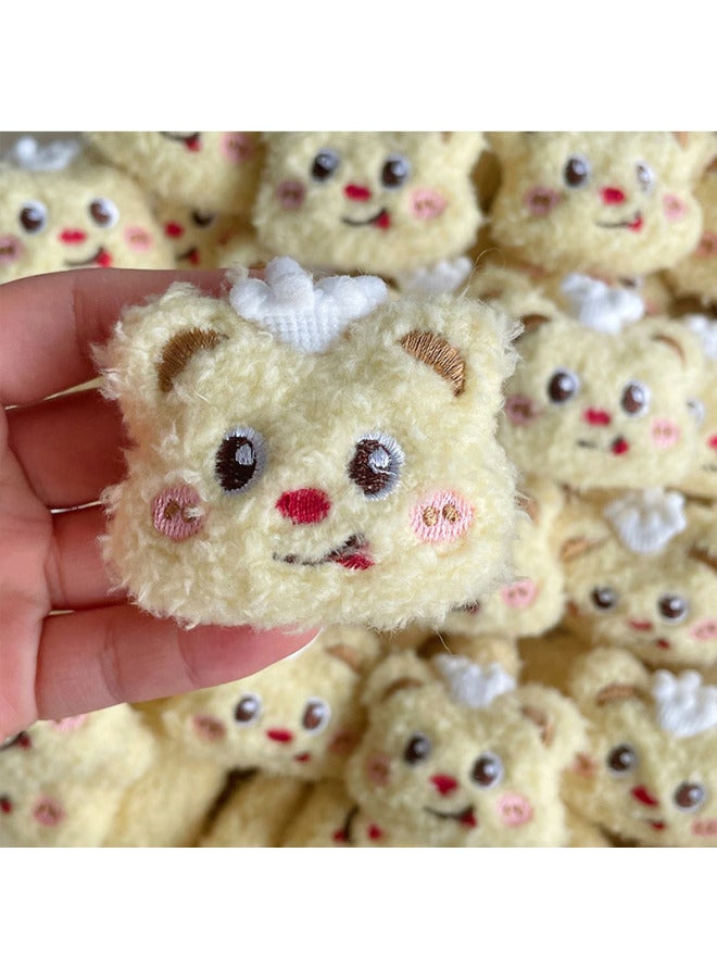 Chef Hat Butter Bear Cartoon Plush Animal DIY Accessories Decorative Accessories Hat Clothing Accessories Socks Hair Card-Specifications:Chef Hat Butter Bear - Image 2