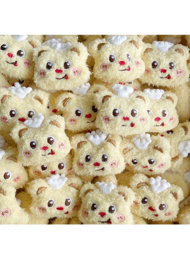 Chef Hat Butter Bear Cartoon Plush Animal DIY Accessories Decorative Accessories Hat Clothing Accessories Socks Hair Card-Specifications:Chef Hat Butter Bear - Image 1