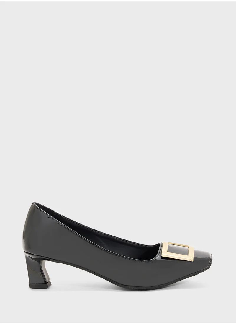 ELLA Low Heeled Pump With Buckle
