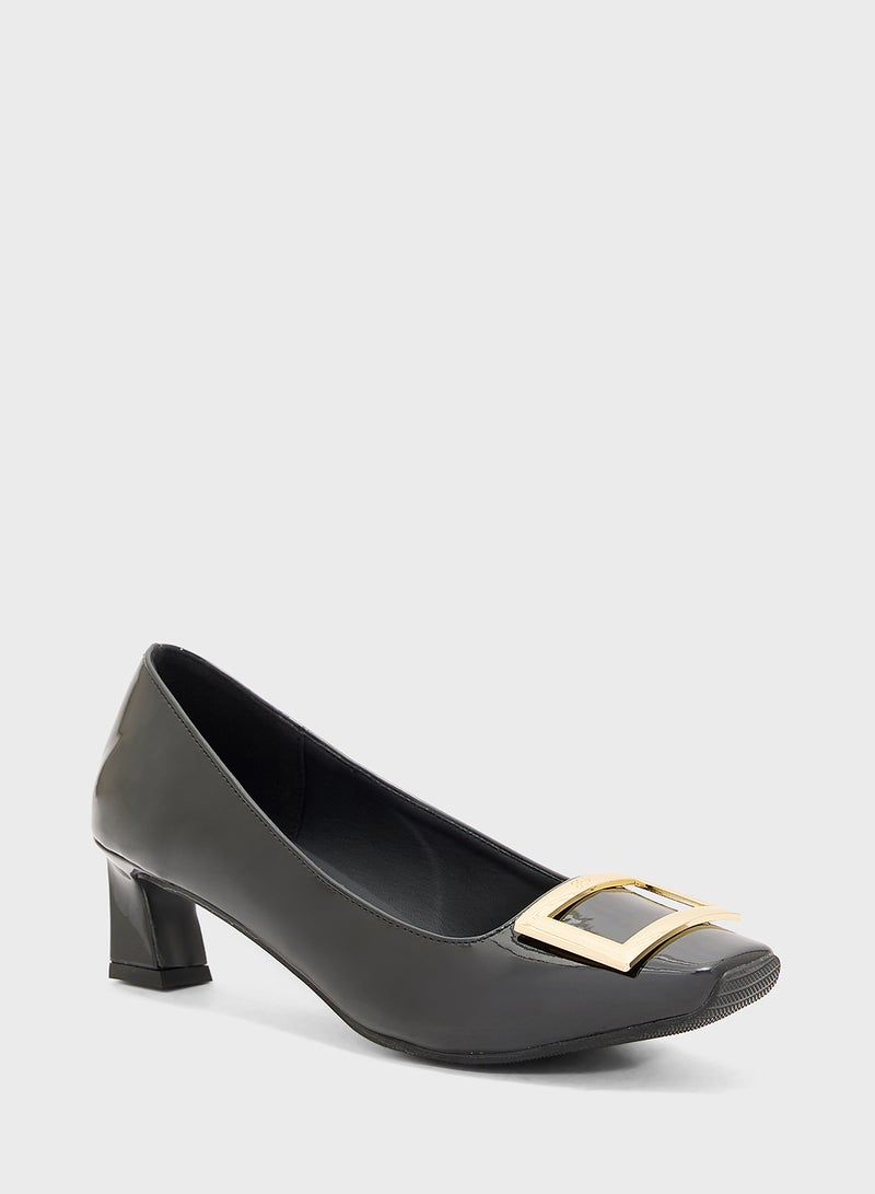 ELLA Low Heeled Pump With Buckle  - Image 2