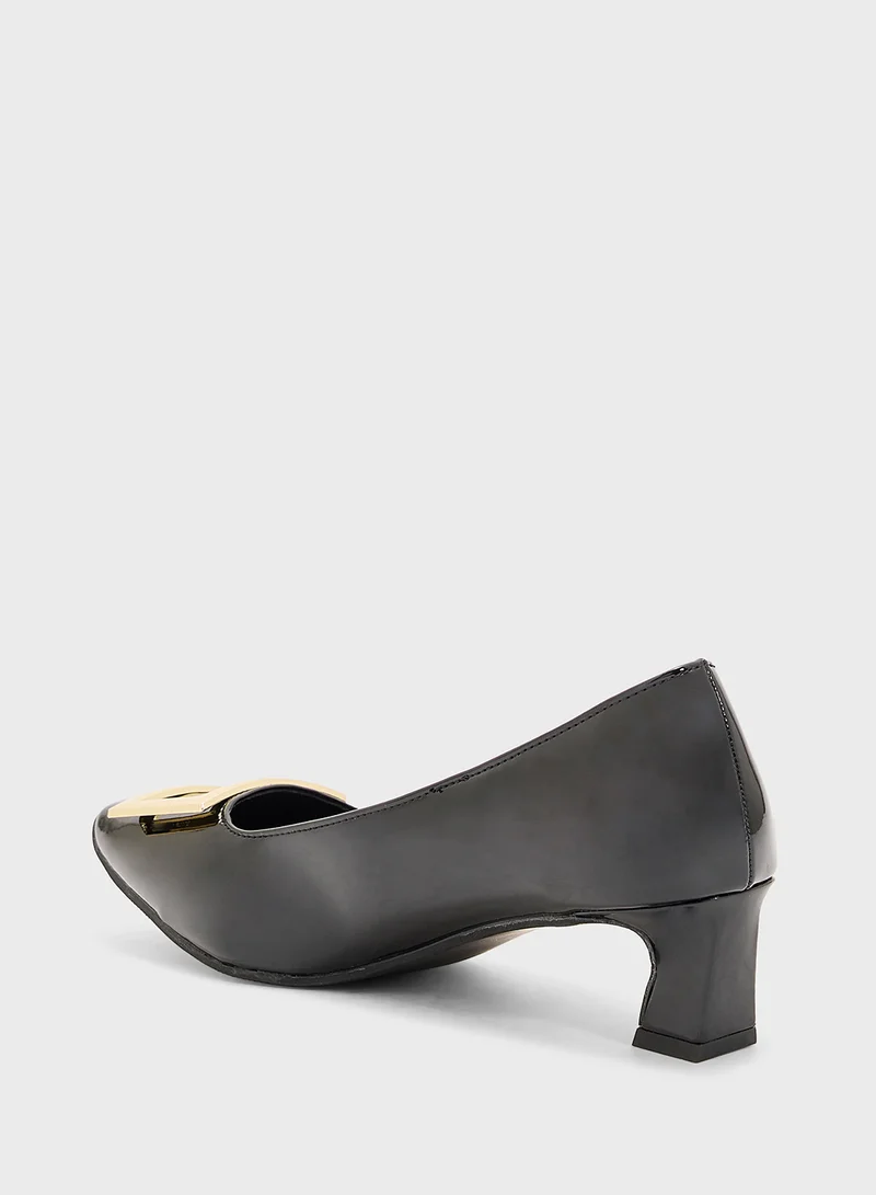 ELLA Low Heeled Pump With Buckle