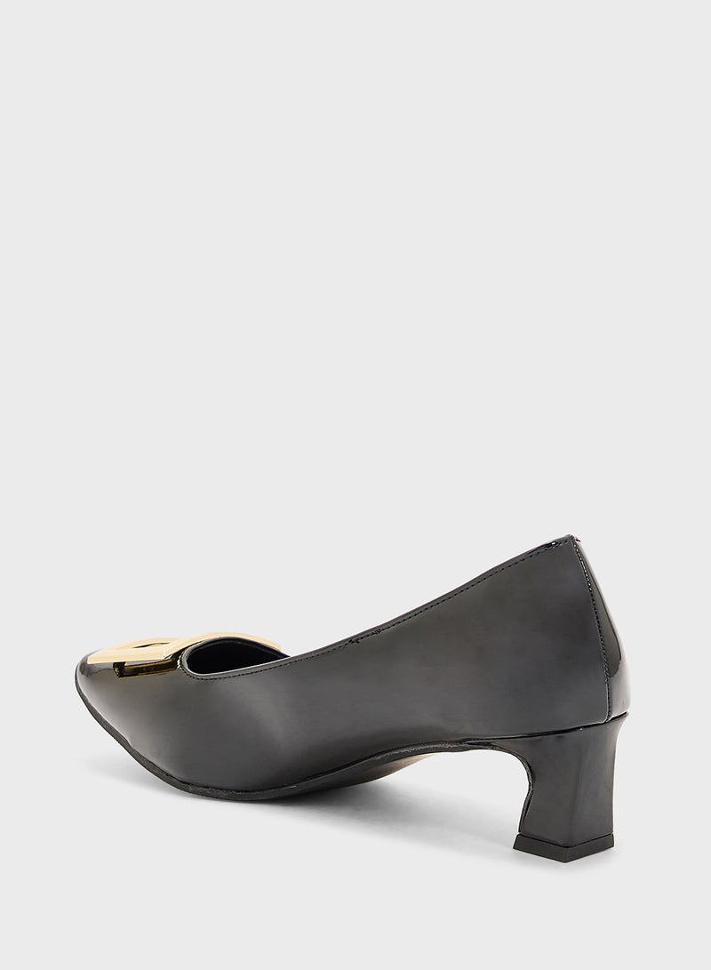 ELLA Low Heeled Pump With Buckle  - Image 3
