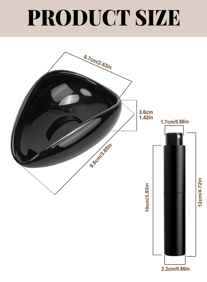 Prokitchen Ceramic Coffee Bean Dosing Tray & Aluminum Glass Spray Bottle, Espresso Bean Cup Precision RDT Kit, Espresso Dosing Cup for Baristas & Home Brewing, Black - Image 2