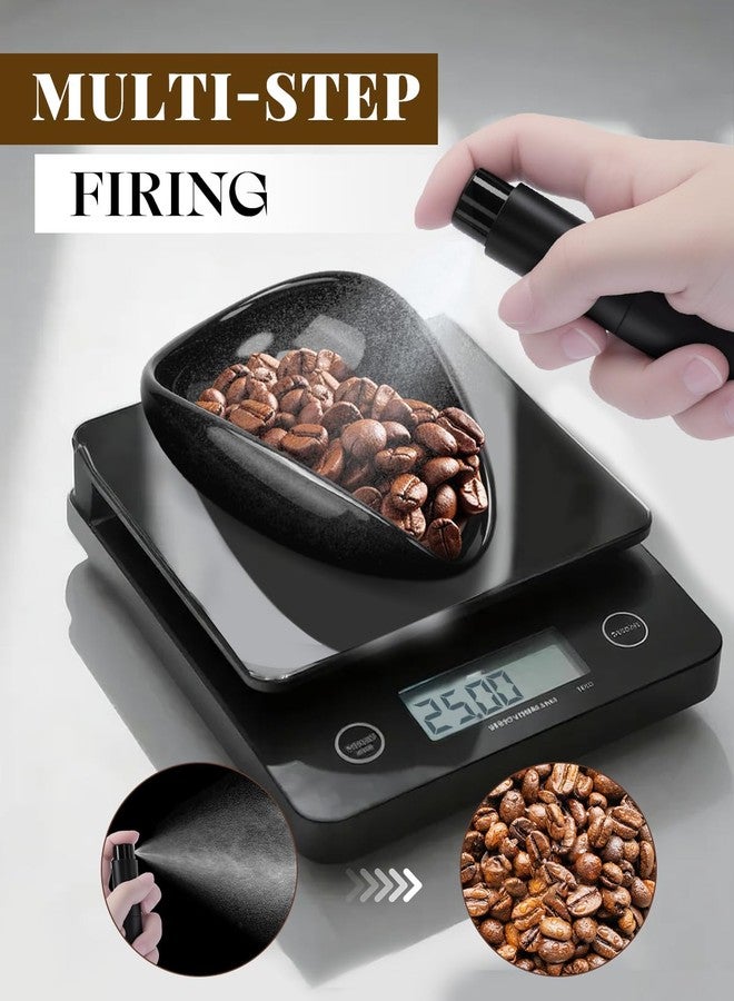 Prokitchen Ceramic Coffee Bean Dosing Tray & Aluminum Glass Spray Bottle, Espresso Bean Cup Precision RDT Kit, Espresso Dosing Cup for Baristas & Home Brewing, Black - Image 5