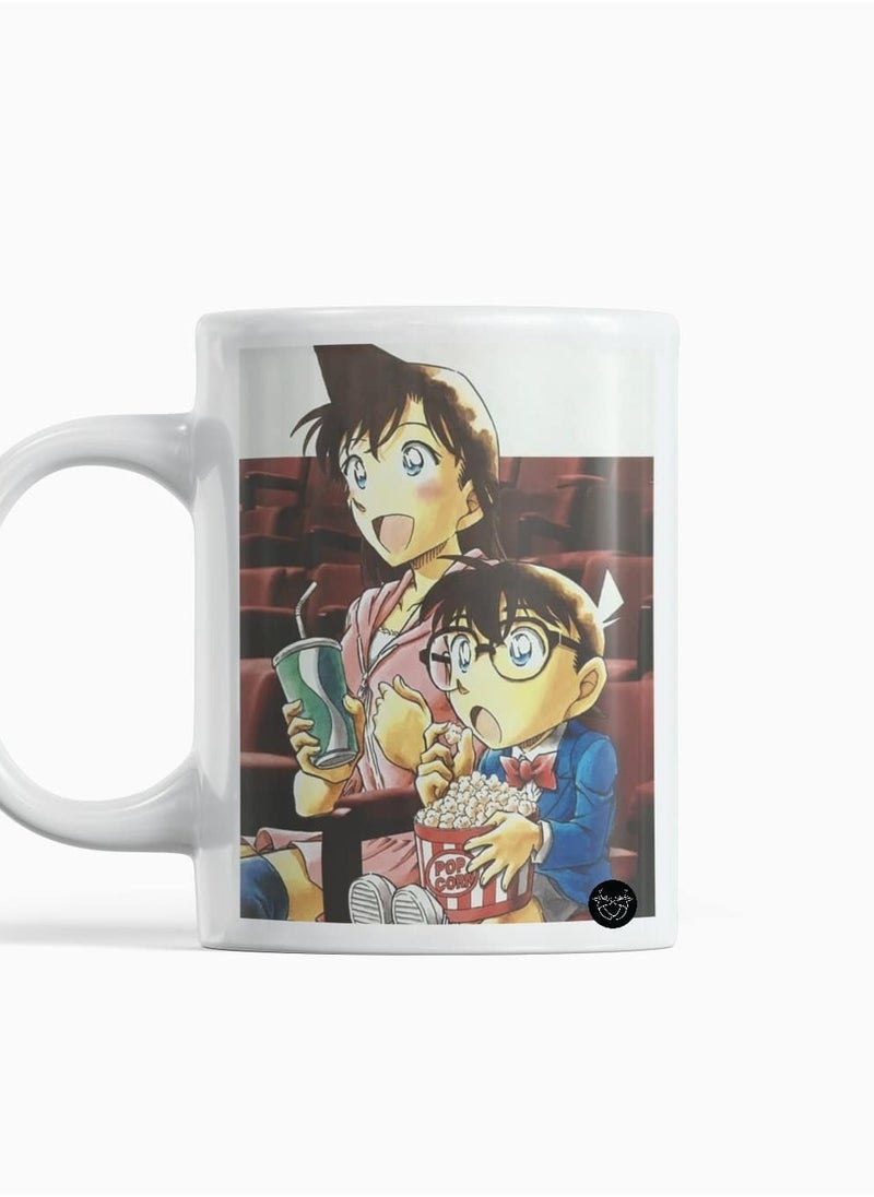 Reeman Design White mug printed with Detective Conan design 