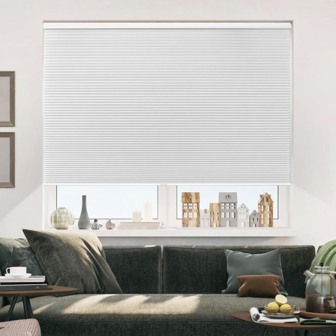 CELLULAR SHADES CORDLESS BLACKOUT HONEYCOMB BLINDS FOR INDOOR WINDOWS THERMAL INSULATED WINDOW SHADES NOISE REDUCTION EASY TO INSTALL PERFECT FOR BEDROOMLIVING ROOM WHITE H64 X W36