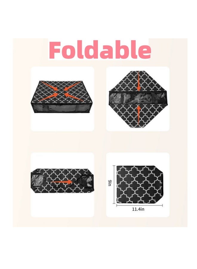 MIXDE 6 Pack Storage Bins Clothes Storage, Underbed Foldable Storage Bags,Storage Containers Clothes Bags for Clothing, Bedroom, Comforter, Closet, Dorm, Quilts - Image 3