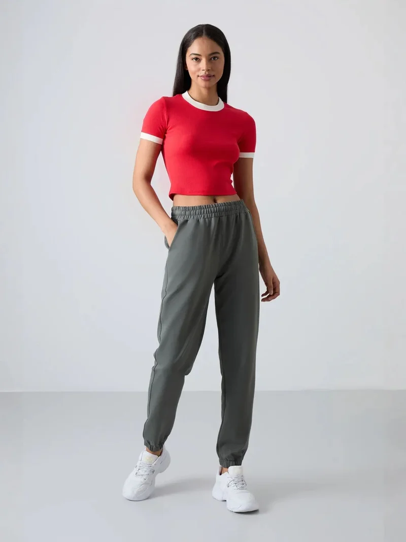 TOMMYLIFE TOMMY Women's High-Waist Relaxed Fleece Joggers