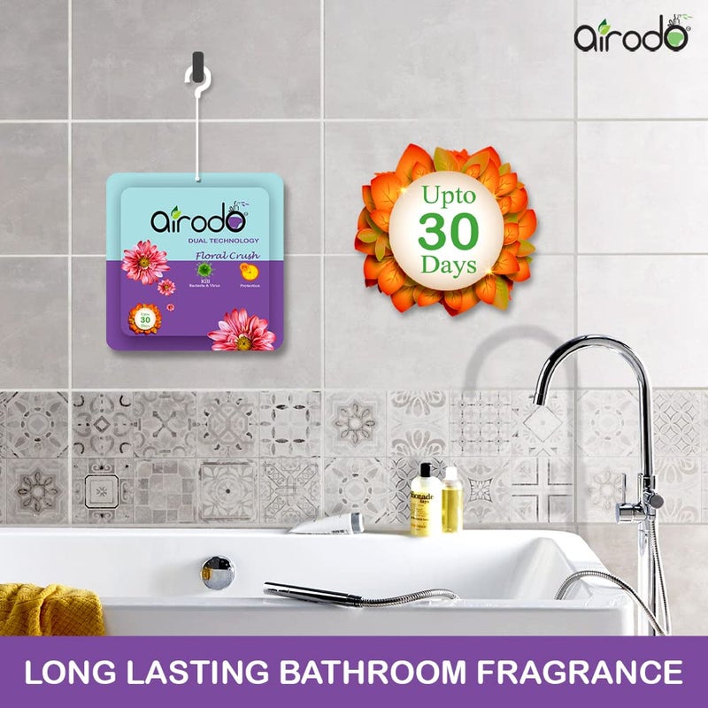 Airodo Air Freshener Floral Crush Pocket Gel Long Lasting Premium Luxury Fragrance Booster Automatic Freshener Skin Friendly Assorted Mix Scents Suitable for HomeOfficeBathrom Pack Of 5 50gm - Image 3