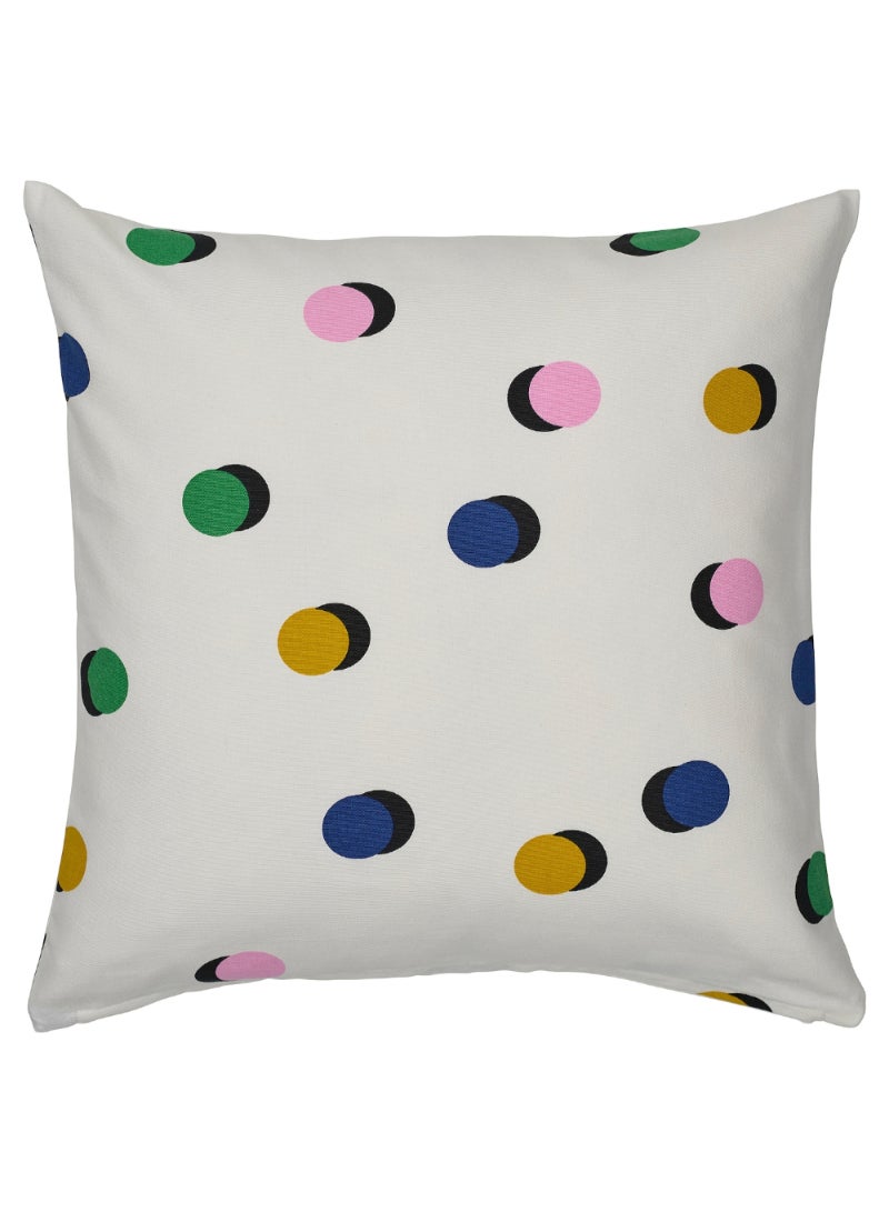 Cushion Cover White Multicolour/Dot Pattern 50X50 Cm - Image 1