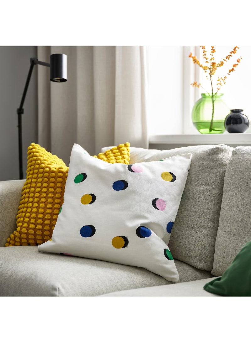 Cushion Cover White Multicolour/Dot Pattern 50X50 Cm - Image 2