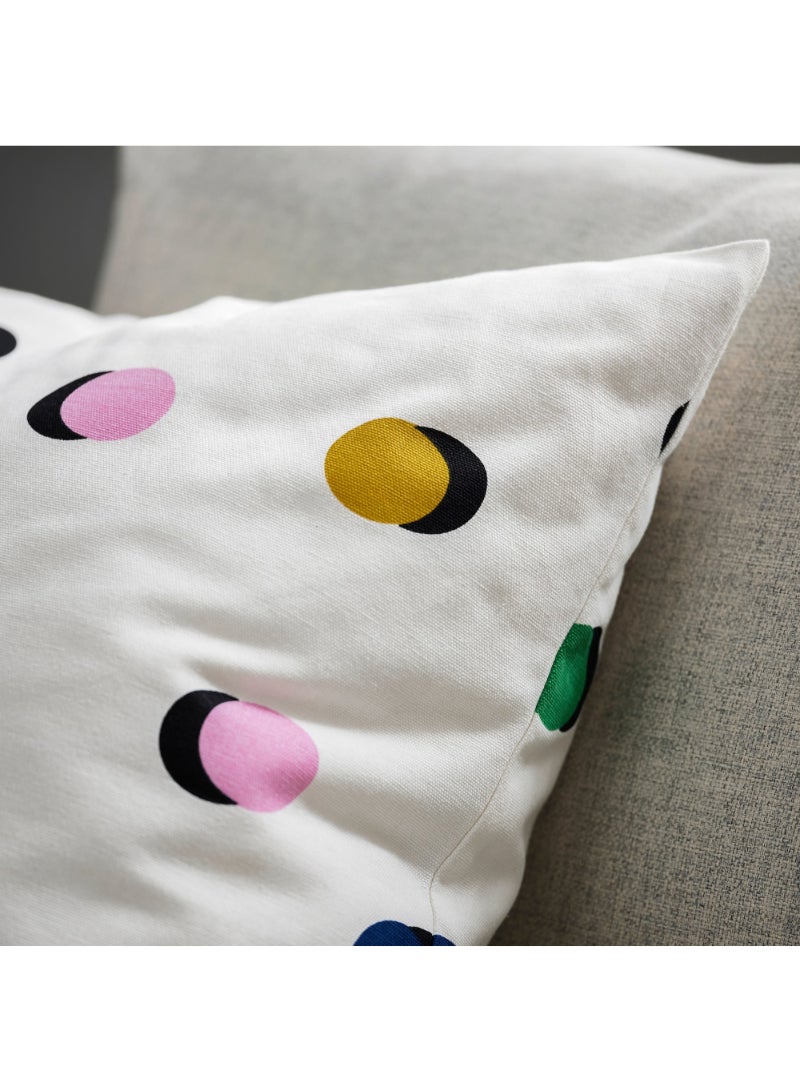 Cushion Cover White Multicolour/Dot Pattern 50X50 Cm - Image 4