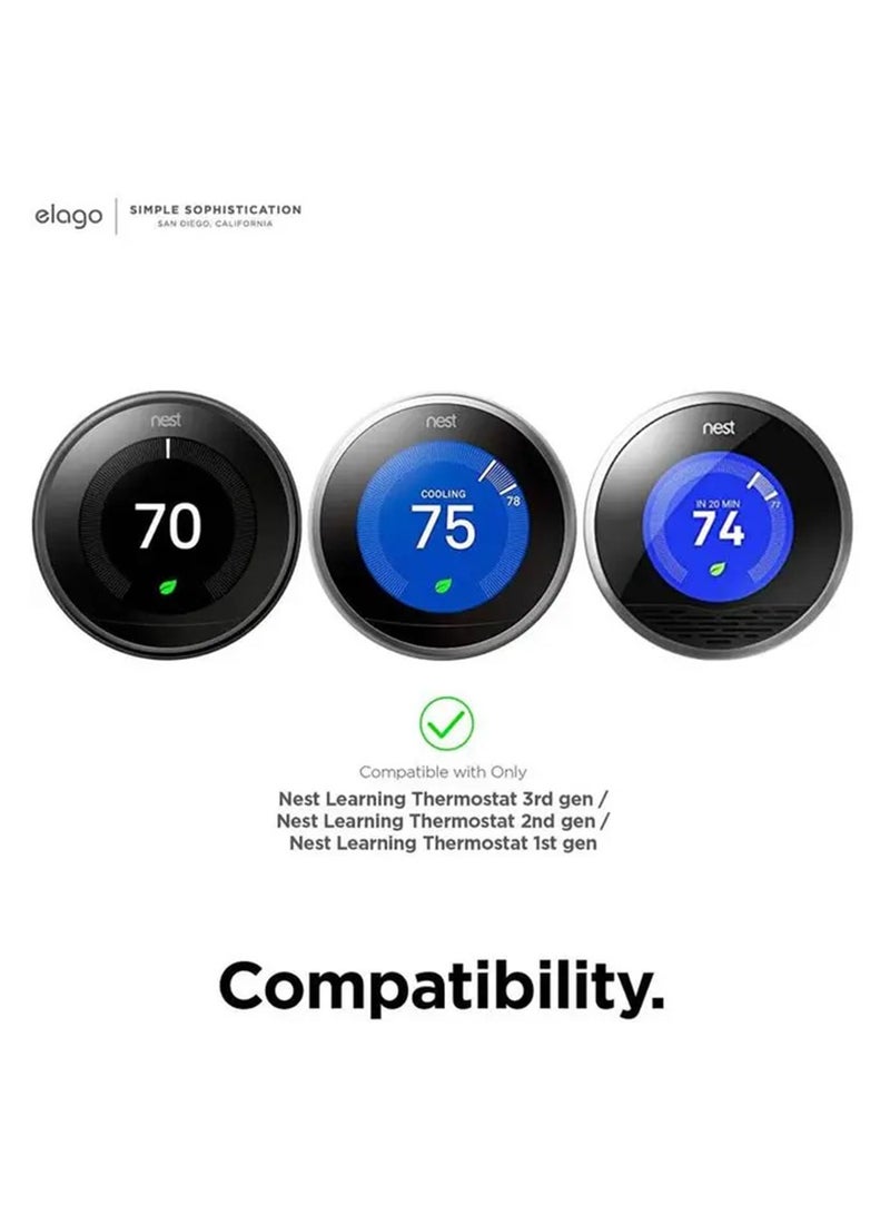 Elago Wall Plate Cover Suitable for Google Nest Thermostat Wall Plate Compatible with Nest Learning Thermostat 1st/2nd/3rd / Easy Installation / Luxurious finish - White - Image 4