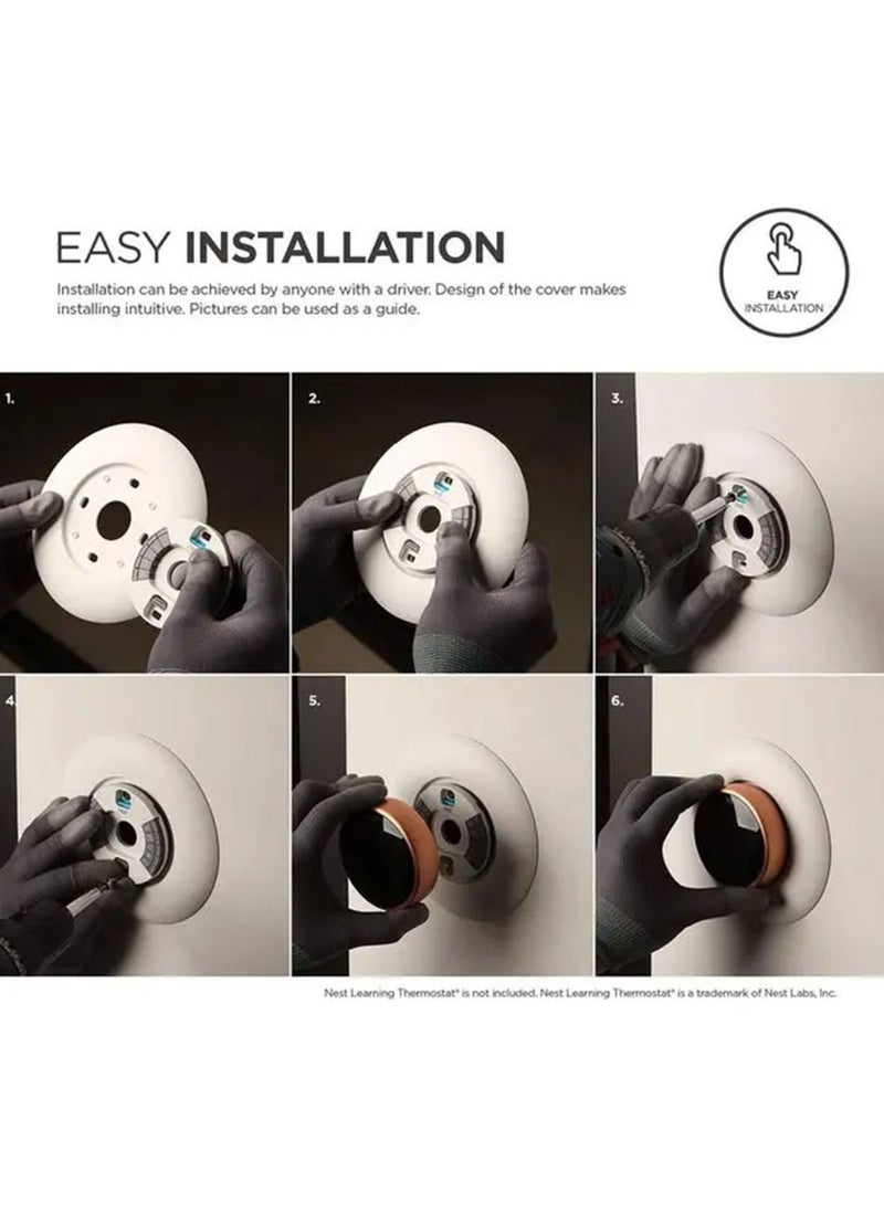 Elago Wall Plate Cover Suitable for Google Nest Thermostat Wall Plate Compatible with Nest Learning Thermostat 1st/2nd/3rd / Easy Installation / Luxurious finish - White - Image 5
