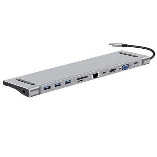 Tobo Multi Ports Type C Hub 11 in 1 USB C Hub Multi Function Laptop Docking Station USB-C Adapter - TD-302TC - Image 1