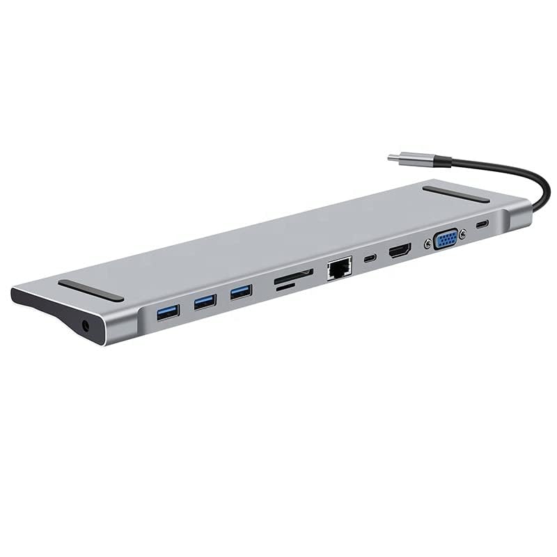 Tobo Multi Ports Type C Hub 11 in 1 USB C Hub Multi Function Laptop Docking Station USB-C Adapter - TD-302TC - Image 2