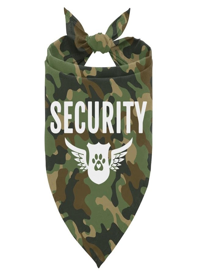 ZPPRJF Security Dog Bandana - Camouflage Pet Scarf Accessories, Triangle Scarf, Funny Cute Accessory for Small Medium Large Dogs, Gift for Dog Lover (C32) - Image 1