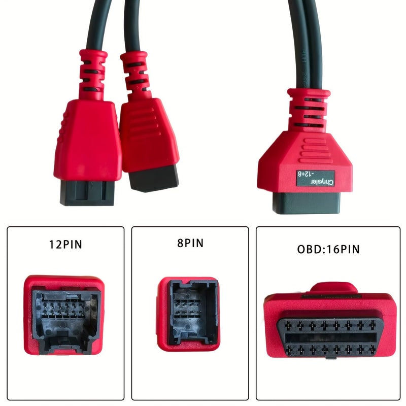 موصل تشخيص صيانة السيارة 12 8 سن أداة مسح OBD2 للسيارات 1 قطعة كابل متين عنصر أساسي في ورشة الإصلاح - Image 4