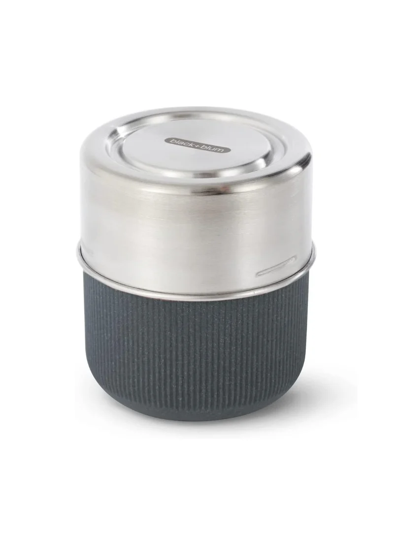 Black and Blum Lunch Pot Glass Stainless Steel Slate Small