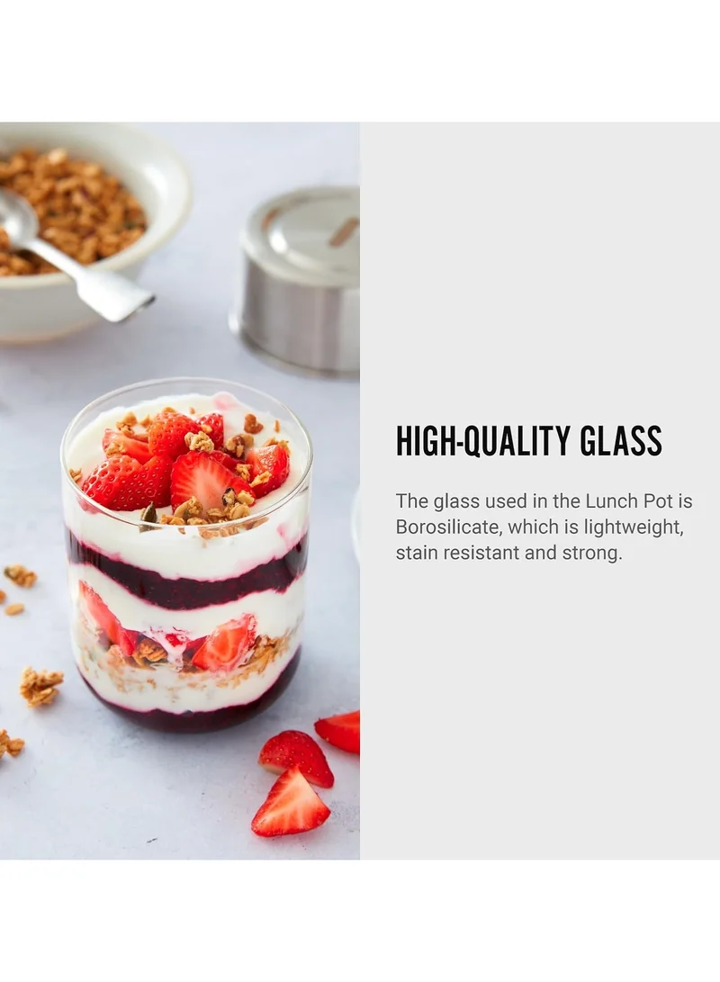 بلاك آند بلم Lunch Pot Glass Stainless Steel Slate Small رمادي/ فضي 11x9.5سم