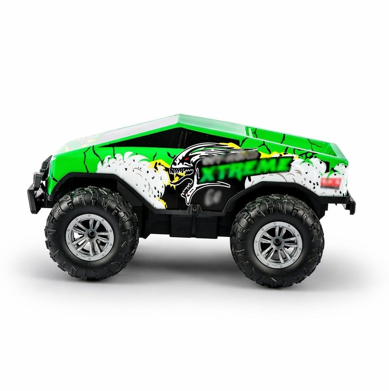 O2. Green Remote Control Off-Road RC Car with Colorful LED Lights, 2.4GHz Controller and Rechargeable Battery for Kids - Image 3