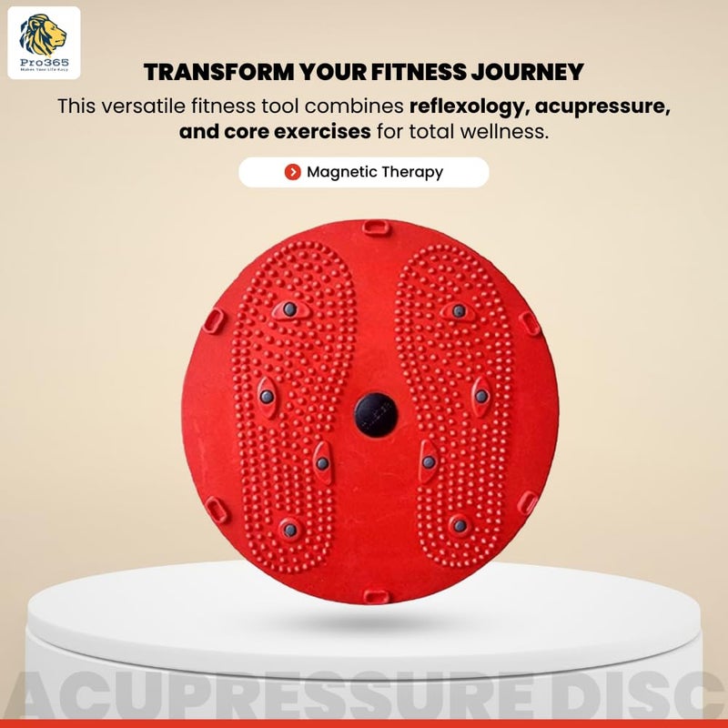 PRO365 Tummy Twister Acupressure Abs Shaper with Magnets Reflexology & Core Workout Machine for Men & Women (RED) - Image 3
