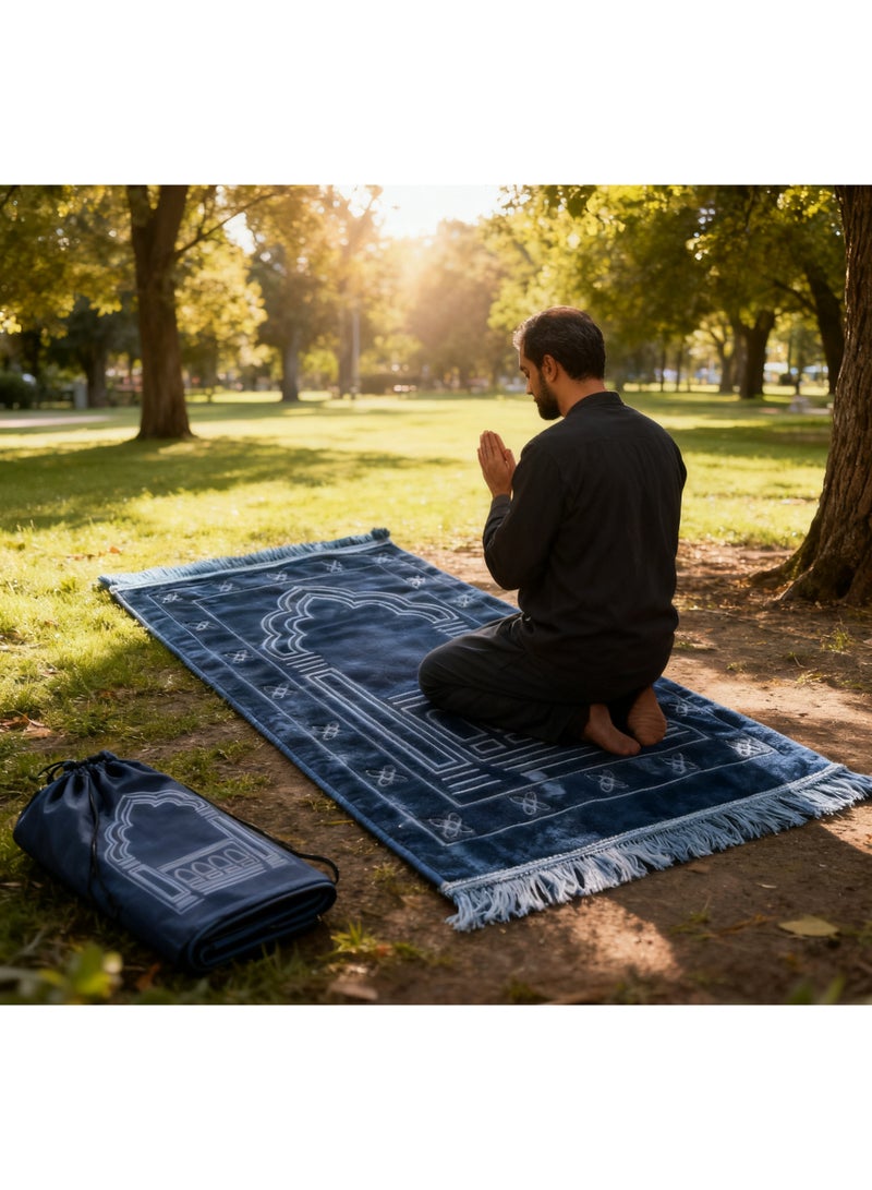 Farazdaq prayer rug, cotton material, Large Thick Padded Luxury Soft Great for Knees and Forehead, Premium Padded and Comfortable Prayer Mat - Image 4