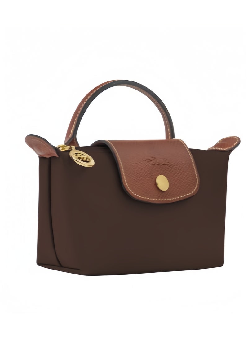 Longchamp Women's Mini Makeup Bag, Handbag, Shoulder Bag Brown/Ebony Classic - Image 3