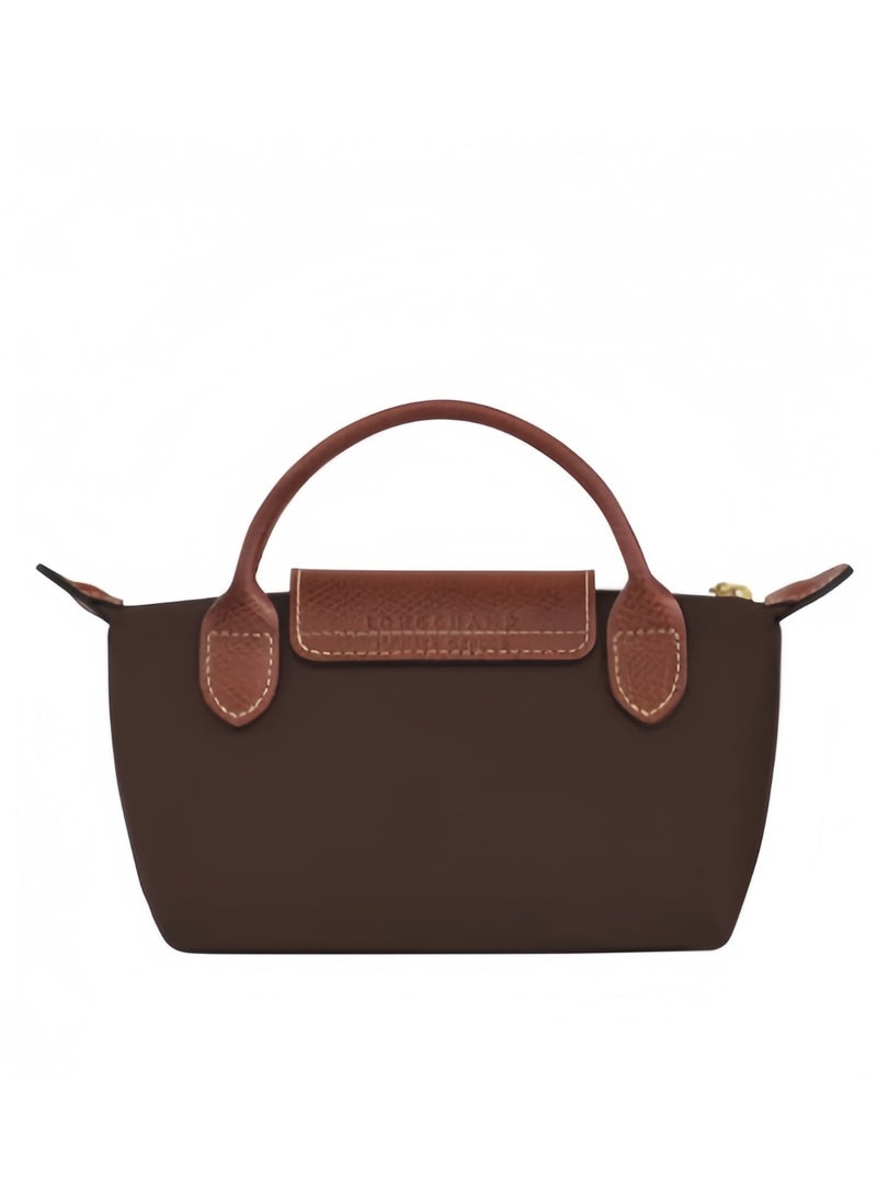 Longchamp Women's Mini Makeup Bag, Handbag, Shoulder Bag Brown/Ebony Classic - Image 4