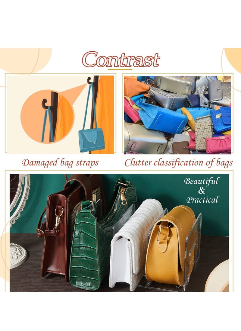 Excefore - Clear Plastic Purse Handbag Organizer, Cabinet and Bookshelf Organizer for Shirt, Sweater and Books, Plastic Separator for Kitchen, Bedroom, Garage - Image 1