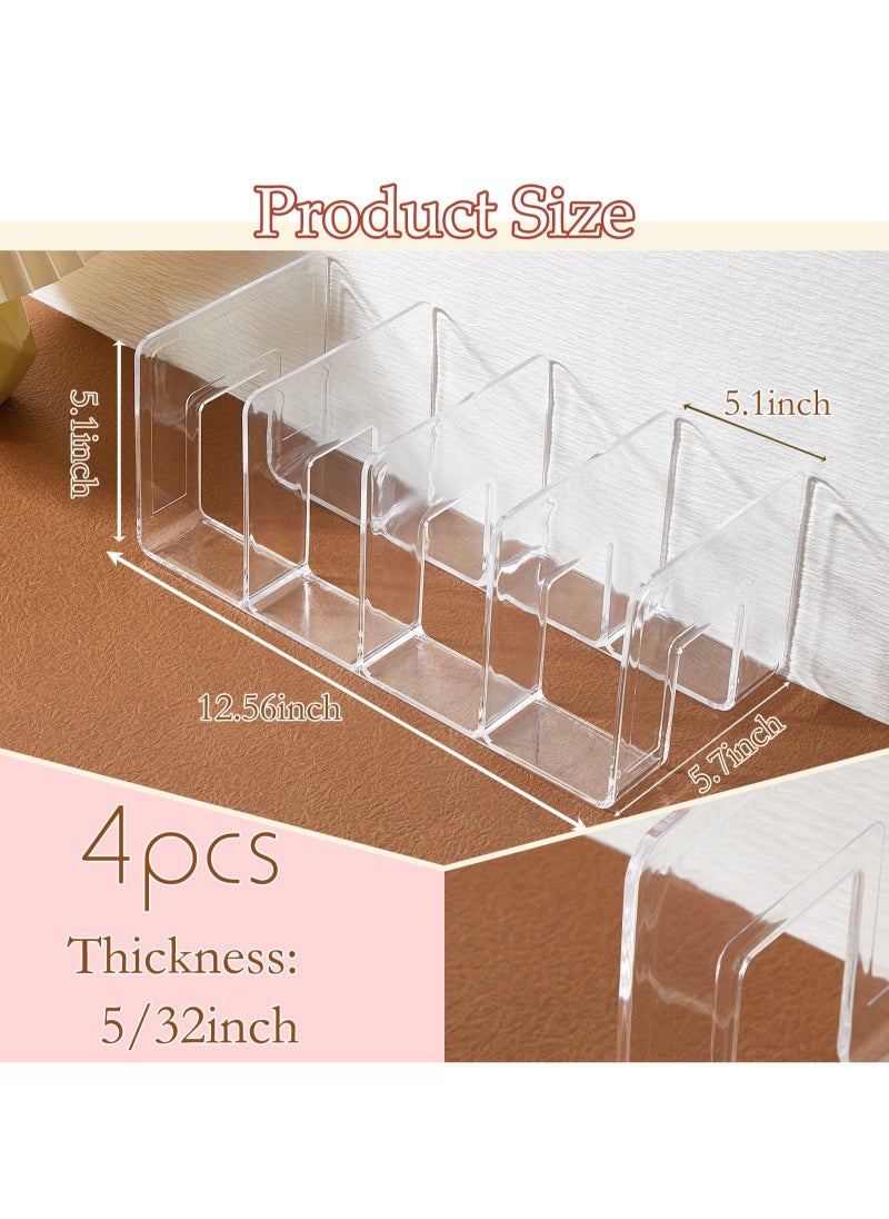 Excefore - Clear Plastic Purse Handbag Organizer, Cabinet and Bookshelf Organizer for Shirt, Sweater and Books, Plastic Separator for Kitchen, Bedroom, Garage - Image 1
