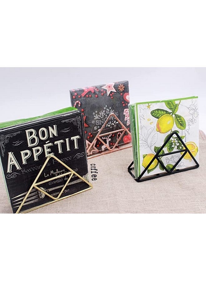 CentraLit Napkin Holder for Dining Table - Tissue Paper Stand for Kitchen, Table, Home Décor, Office, Restaurant, Tissue Dispenser Organizer for Dinner Tables, Kitchen, Bathroom (Black) - Image 3