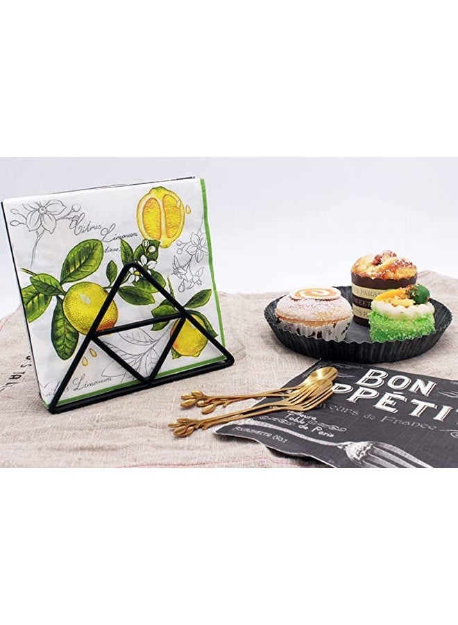 CentraLit Napkin Holder for Dining Table - Tissue Paper Stand for Kitchen, Table, Home Décor, Office, Restaurant, Tissue Dispenser Organizer for Dinner Tables, Kitchen, Bathroom (Black) - Image 2