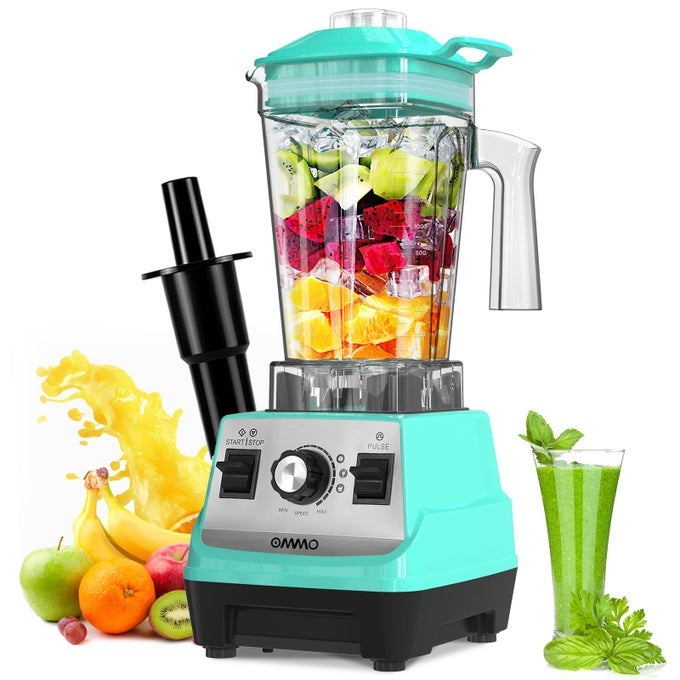 BLENDER 1800W PROFESSIONAL HIGH SPEED COUNTERTOP BLENDER WITH DURABLE STAINLESS STEEL BLADES 60OZ BPA FREE BLENDER FOR SHAKES AND SMOOTHIES NUTS ICE AND FRUITS DISHWASHER SAFE