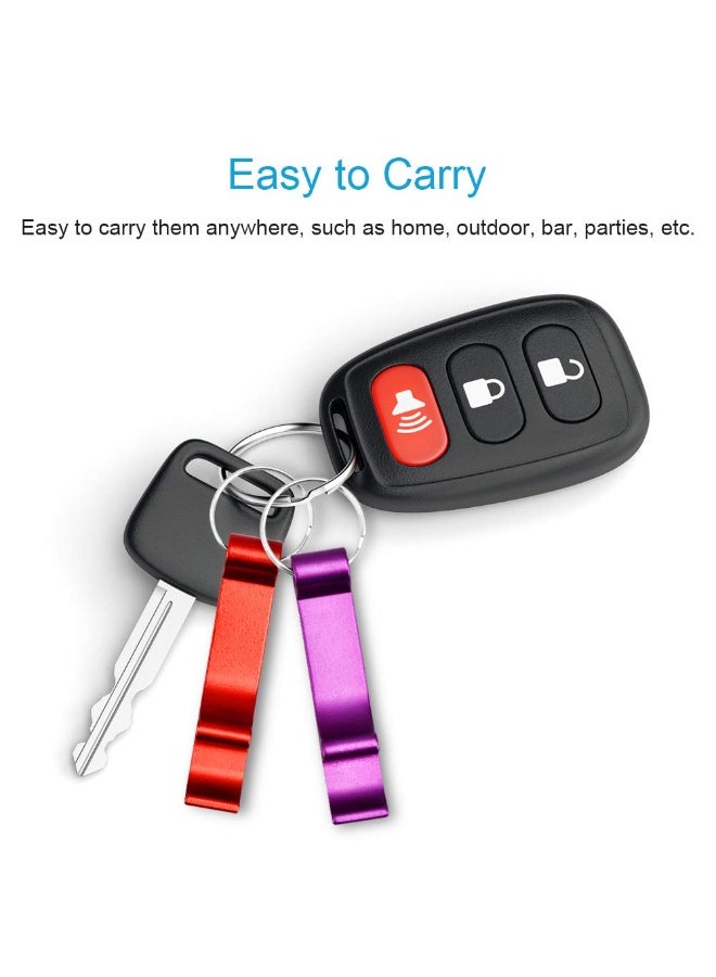 وينر مجموعة من 9 فتاحات زجاجات بيرة ملونة، فتاحة زجاجات معدنية فاخرة على شكل سلسلة مفاتيح، فتاحة زجاجات مشروبات للرجال والنساء، صغيرة وعملية، سهلة الحمل، تفتح أغطية زجاجات البيرة بسهولة - Image 2