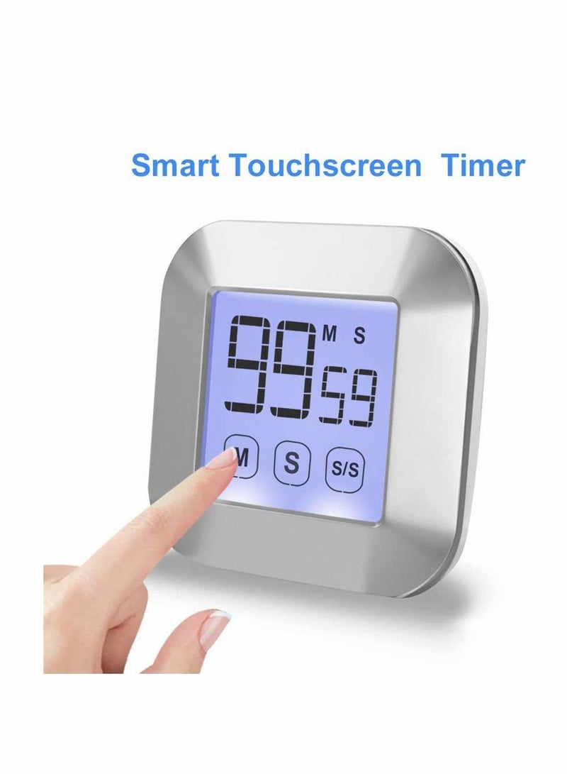 Y&D Digital Kitchen Timer Cooking Large Display Strong Magnet Back Loud Alarm Memory Recall Function Count Up Countdown for Kids Baking Exercise Game  - Image 2