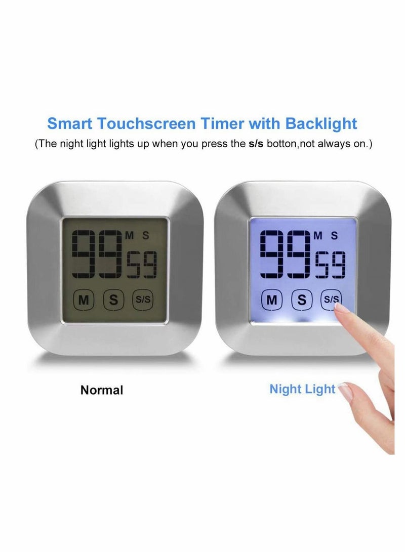 Y&D Digital Kitchen Timer Cooking Large Display Strong Magnet Back Loud Alarm Memory Recall Function Count Up Countdown for Kids Baking Exercise Game  - Image 3