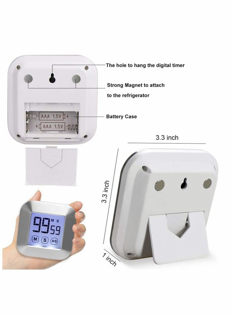 Y&D Digital Kitchen Timer Cooking Large Display Strong Magnet Back Loud Alarm Memory Recall Function Count Up Countdown for Kids Baking Exercise Game  - Image 4
