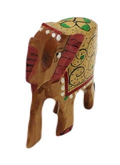 Antique Museum Wooden Handcrafted Elephant Figurine In Miniature  - Image 2