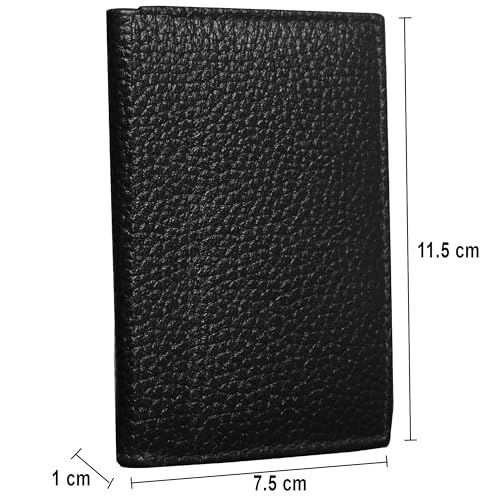 ABYS Genuine Leather Black Card Holder Men,Women Credit Card Holder,Pocket Card Wallet - Image 2