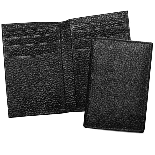 ABYS Genuine Leather Black Card Holder Men,Women Credit Card Holder,Pocket Card Wallet - Image 1