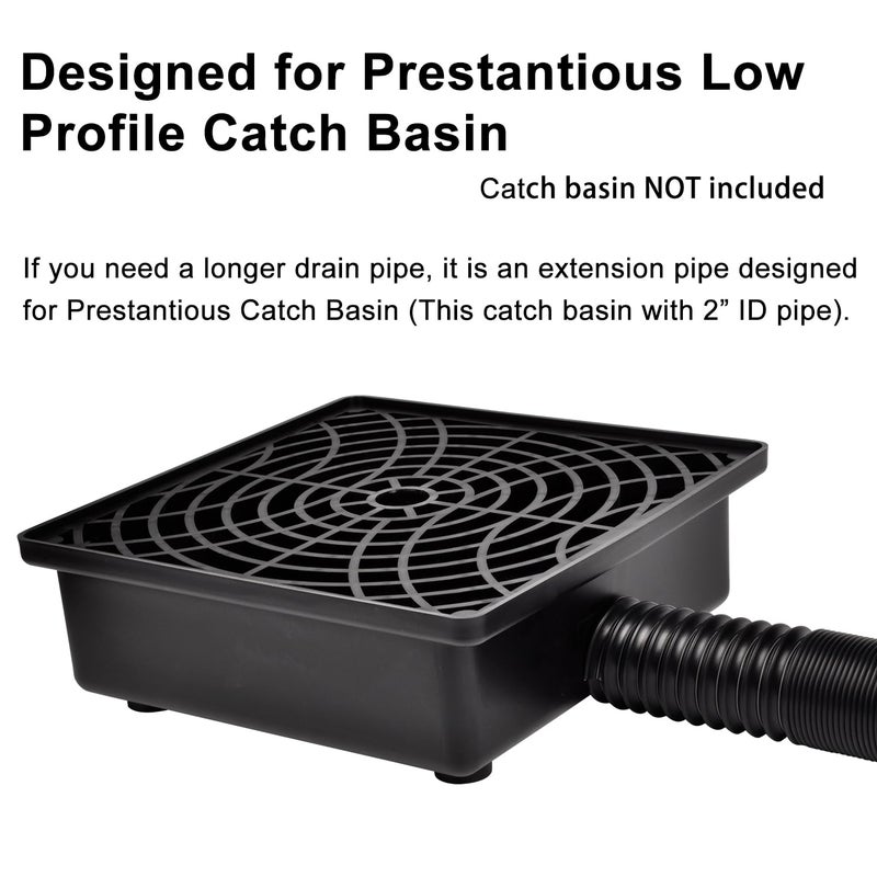 Prestantious Extra Extension Flexible Pipe for Prestantious 12"Ã—12" Catch Basin, 2 inches ID, Pipe Stretched Length 8.2ft - Image 3