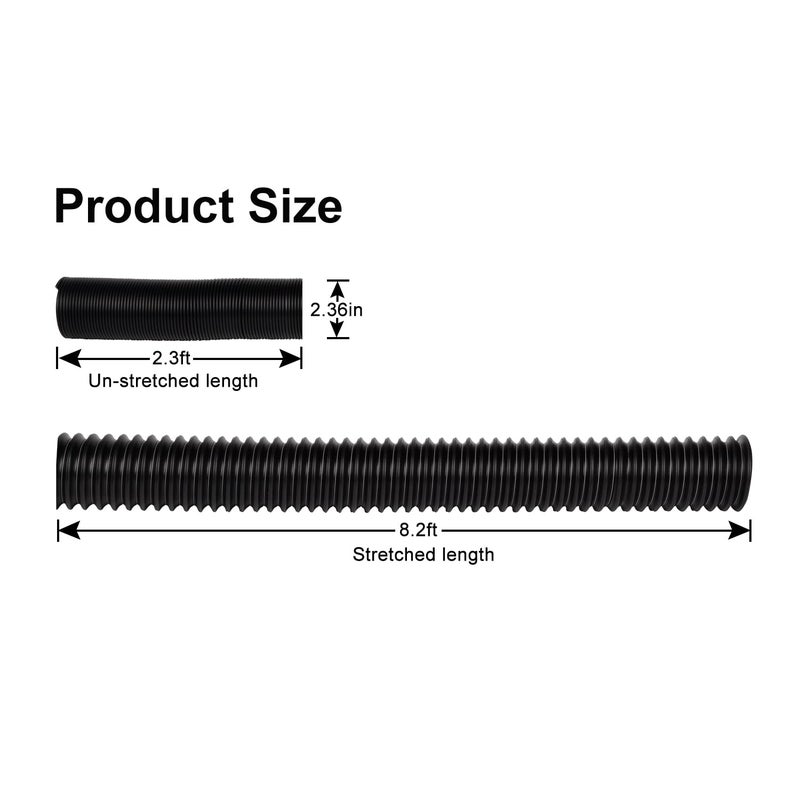 Prestantious Extra Extension Flexible Pipe for Prestantious 12"Ã—12" Catch Basin, 2 inches ID, Pipe Stretched Length 8.2ft - Image 2