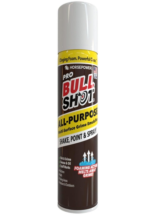 Horsepower Bull Shot All-Purpose Foam Cleaner, AS SEEN ON TV, Removes Greasy Residue, Fingerprints, Grime & Dirt Fast, USA Made - Image 1